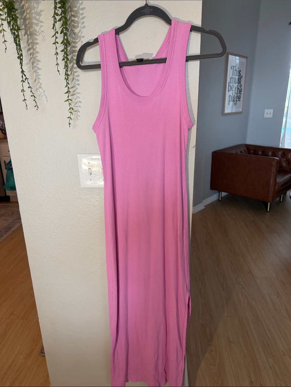 Sleeveless Pink Maxi Dress - Classic Tank Style